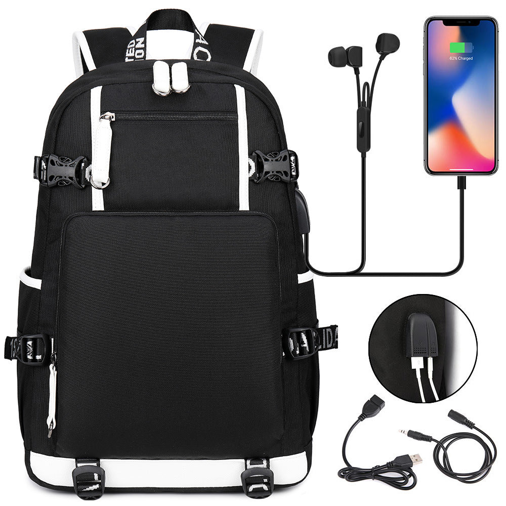 Women's & Men's One Distribution Printing Youth Large Capacity College Student Schoolbag