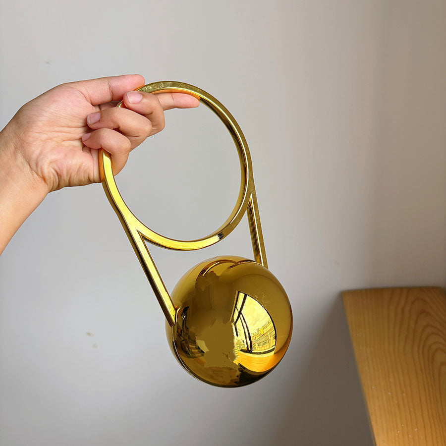 Trendy Metallic Motorcycle Spherical Acrylic Creative Women's Handbag