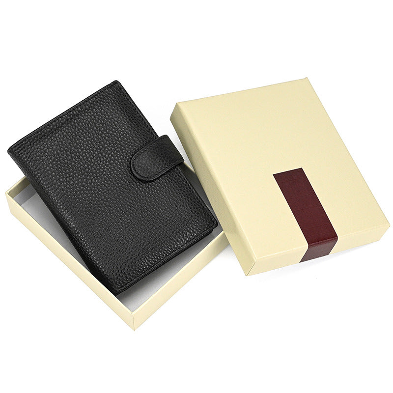 Women's & Men's With Pocket Oily Brown Multiple Slots Men's Wallet
