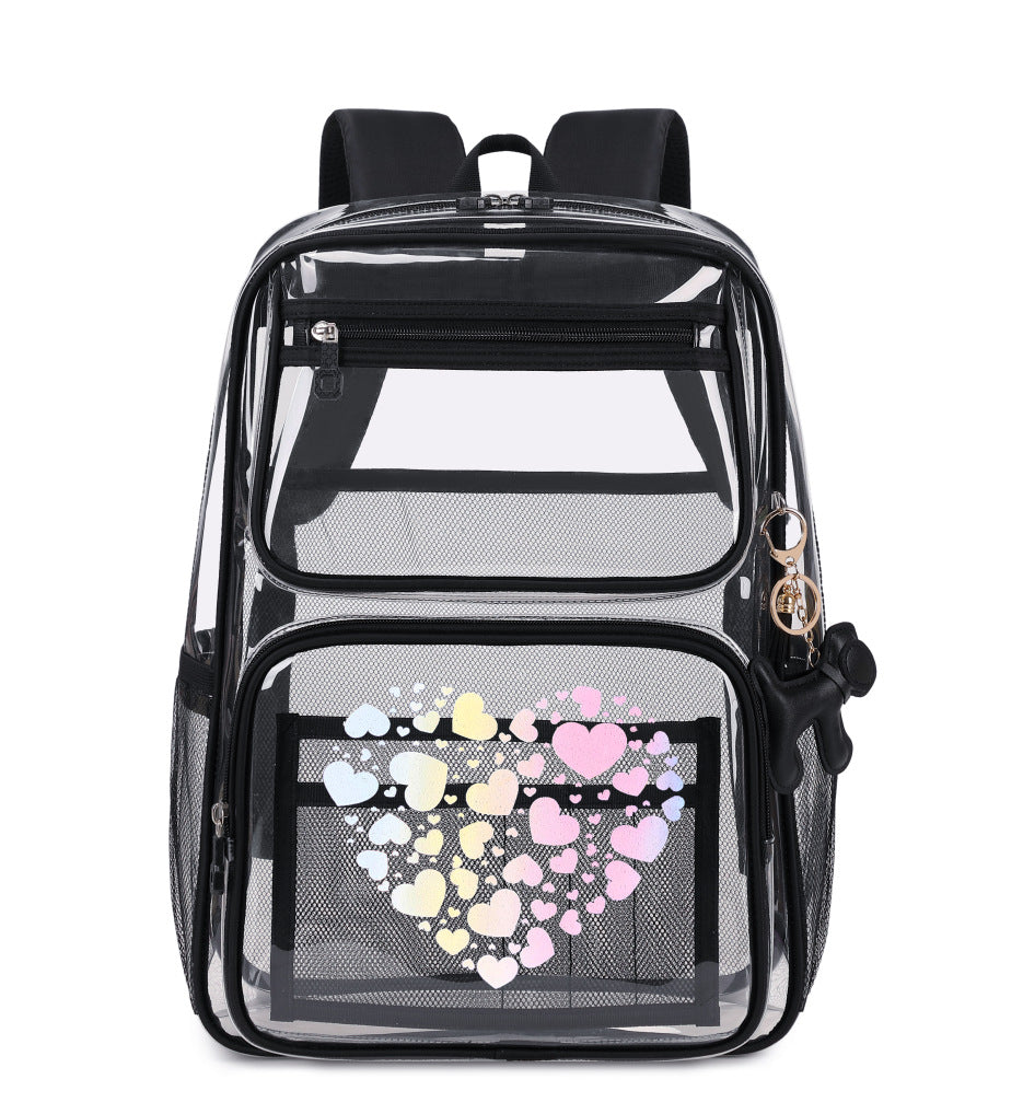 Transparent Fashion Cartoon Boys Junior High Backpacks