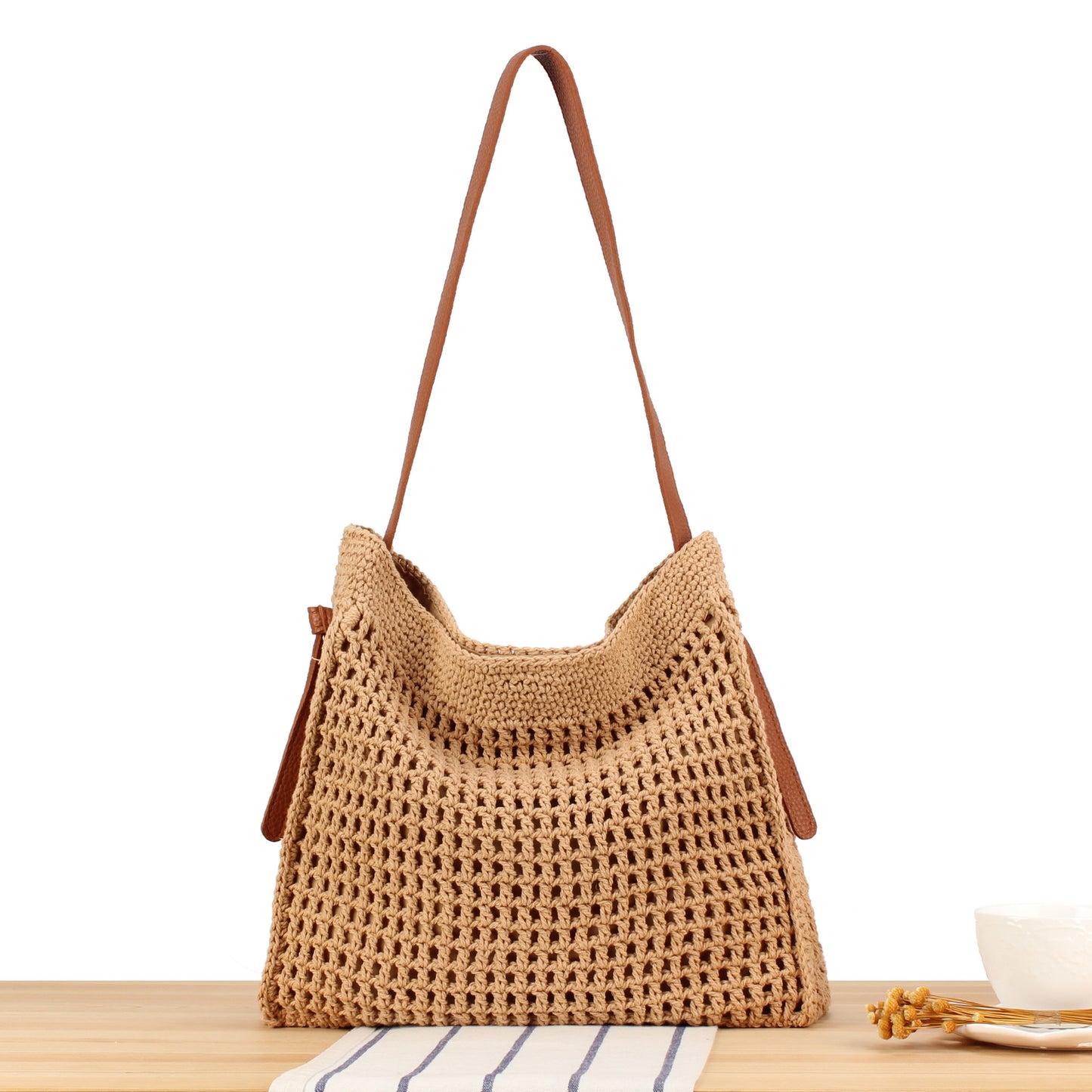 Women's Cotton String Hand-woven Daily Leisure Graphy Seaside Bags