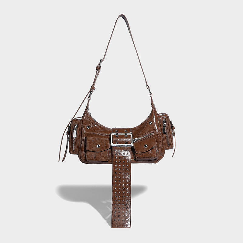 Trendy Underarm Motorcycle Niche Punk Hot Women's Shoulder Bag