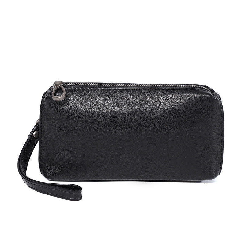 Men's Genuine Leather Clutch Soft Man's Long Men's Wallet