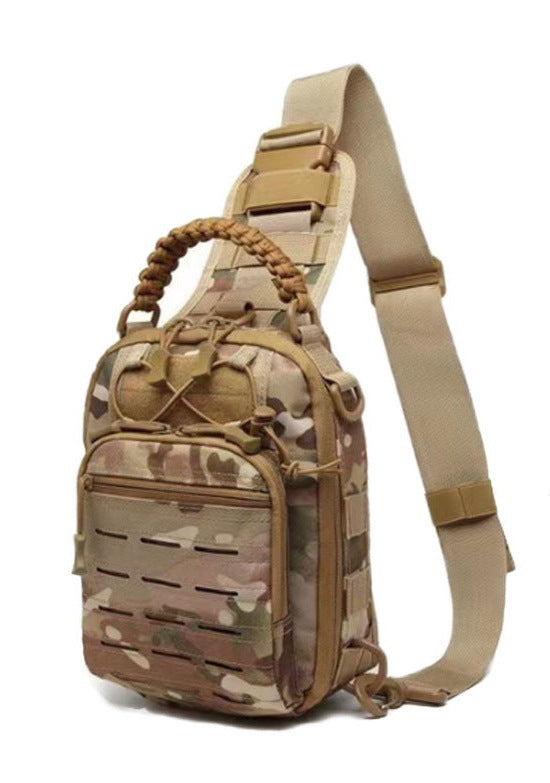 Quality Laser Punching Camouflage Combat Little Men's Chest Bag