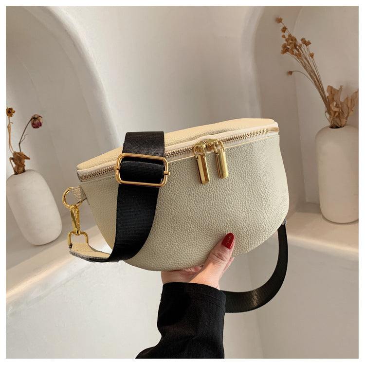 Women's Korean Style Black Summer Popular Fashion Women's Chest Bag, Fanny Pack