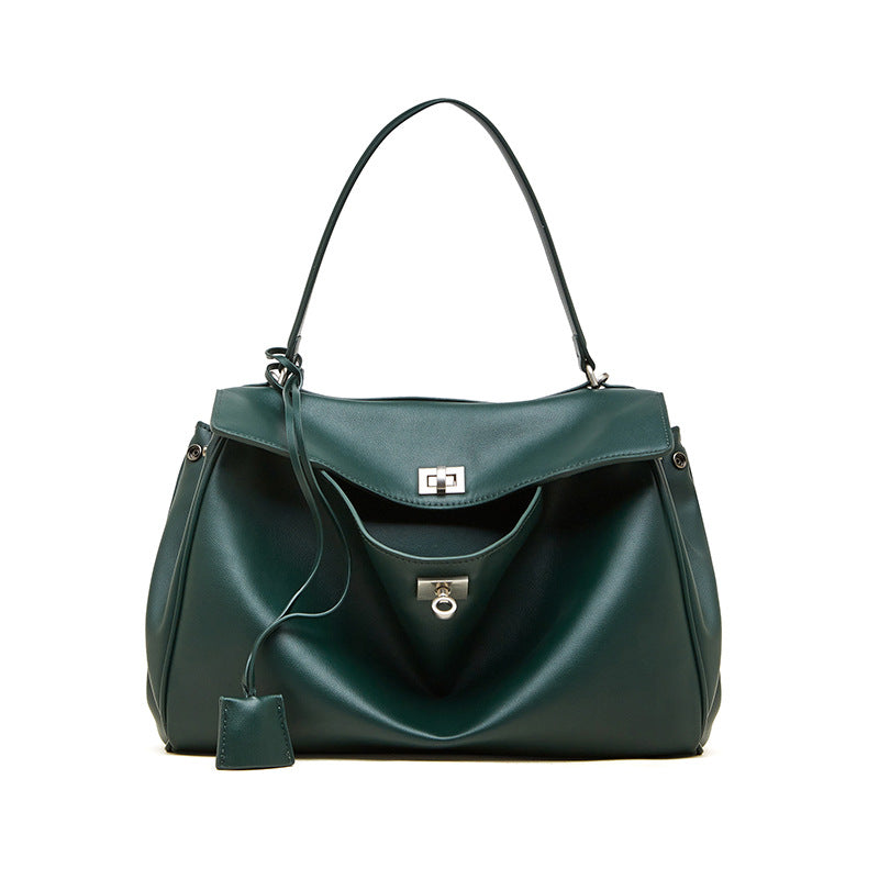 Callie Large Capacity Smooth Calfskin Portable Commuter Women's Messenger Bag