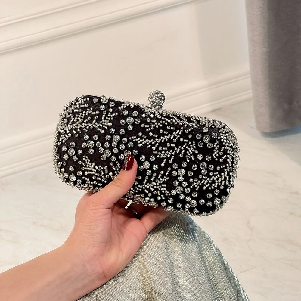 Women's Dress Garment Diamond Hand Holding Embroidery Bags