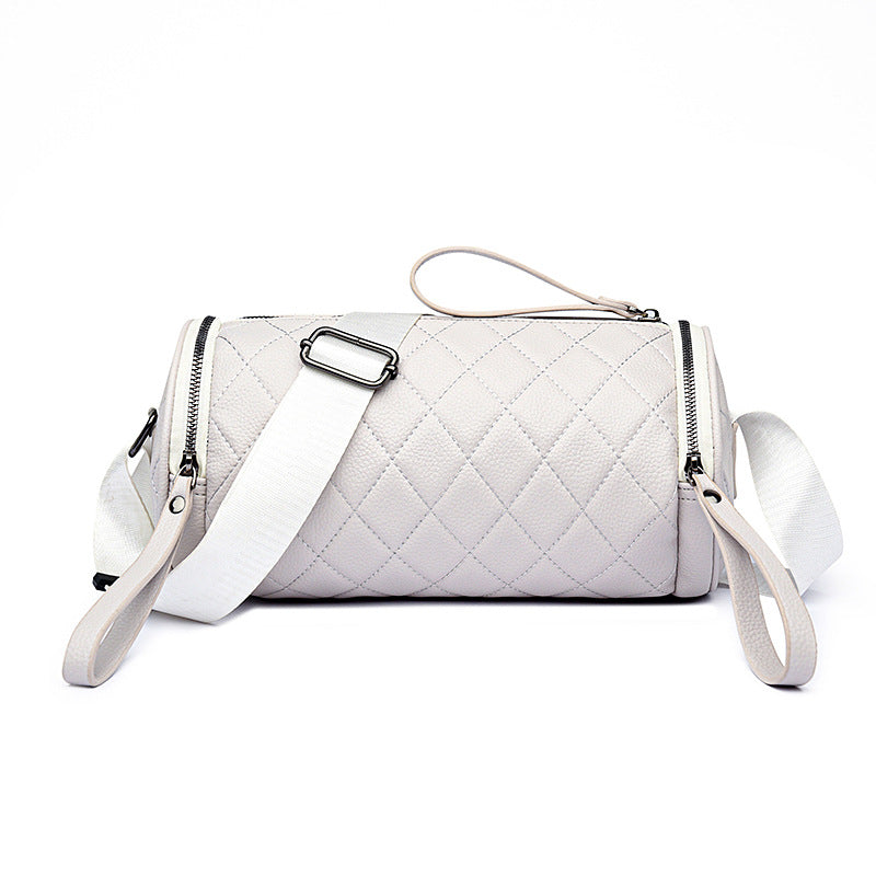 Women's High-grade Rhombus Plaid Round Pillow Women's Messenger Bag