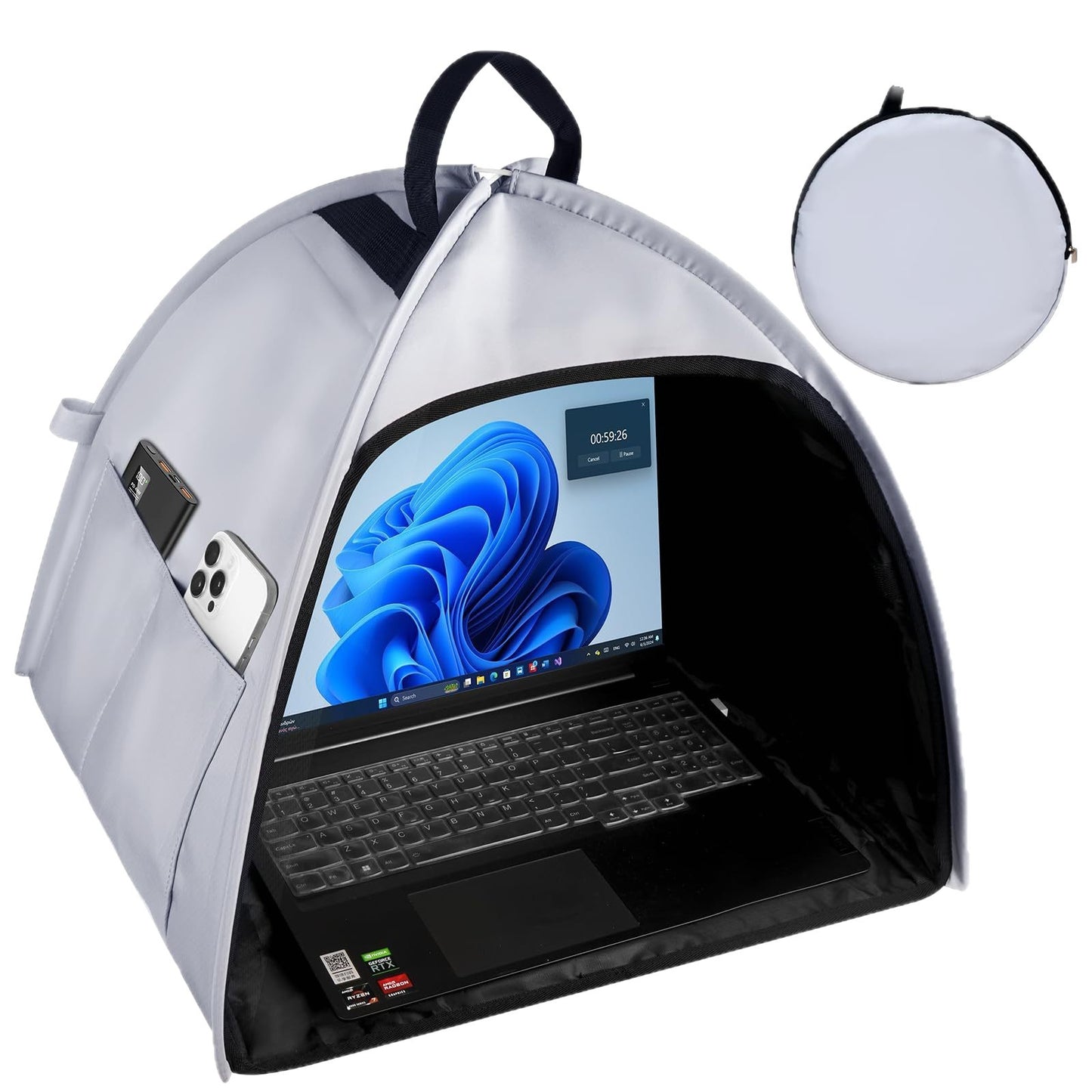 Foldable Notebook Sunshade Privacy Storage Shield Laptop Bag