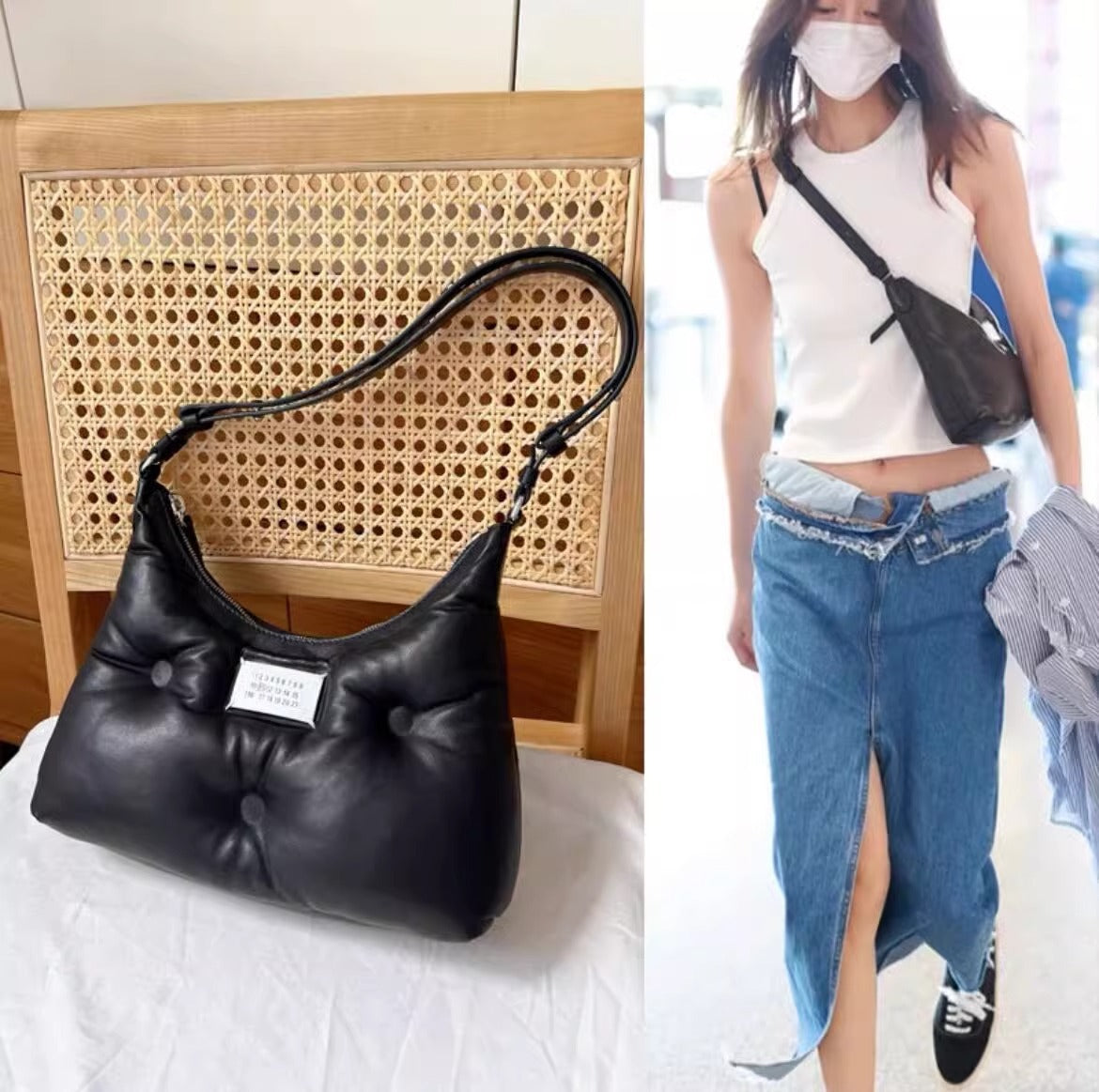 Style Sheepskin One Clouds Size Underarm Women's Handbag