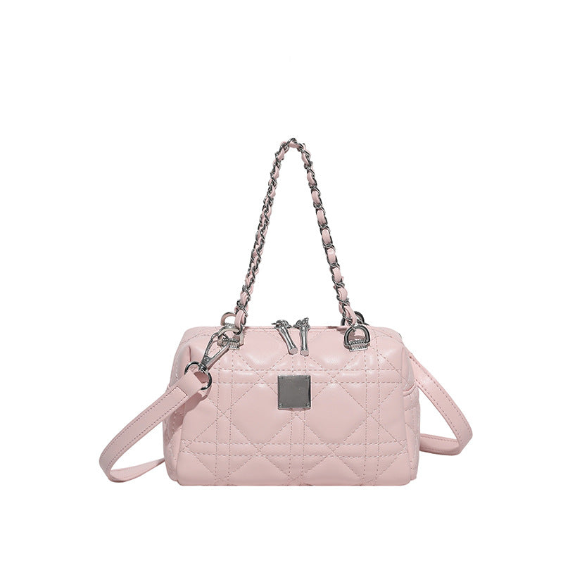 Women's Chain Boston Pillow Fashion Embroidery Thread Women's Handbag