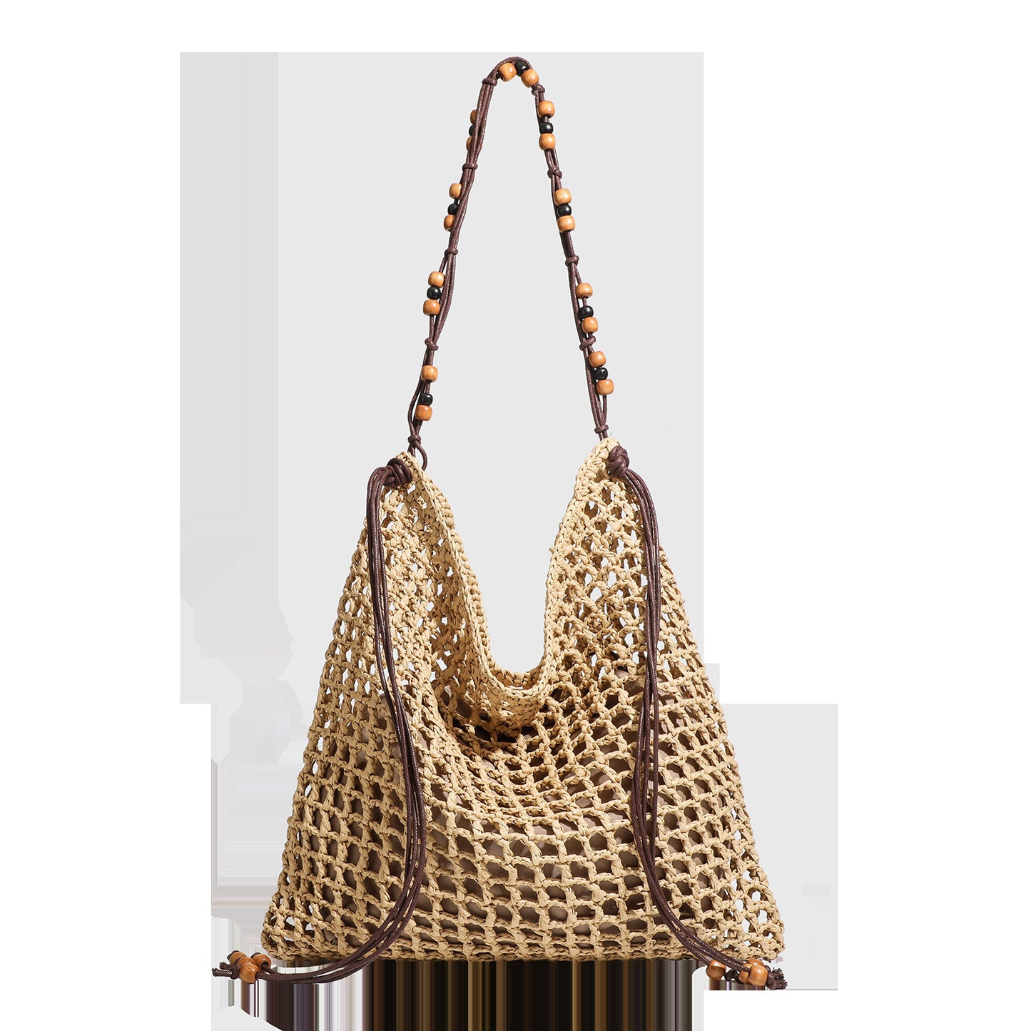 Women's Vacation Style Straw Niche Mesh Hollow Large Capacity Bags