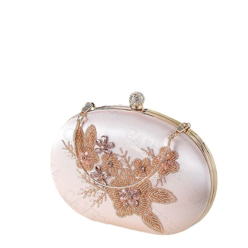 Women's Retro Pearl Embroidery Decorative Dress Cheongsam Women's Clutch