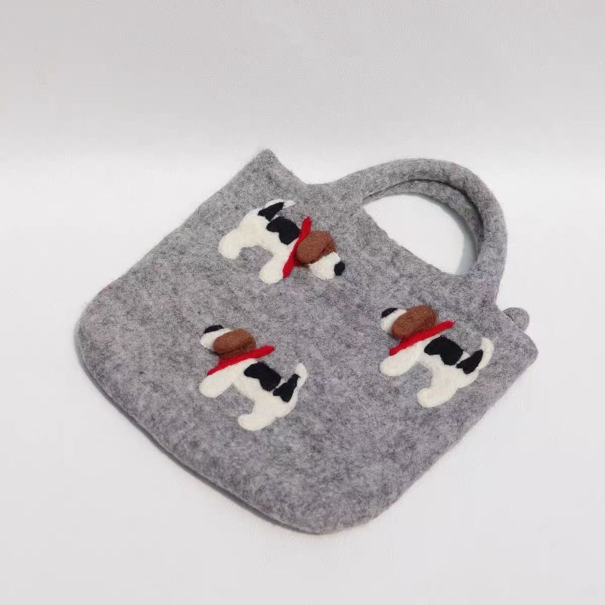 Puppies Nepal Wool Felt Hand Niche Personality 3d Women's Handbag