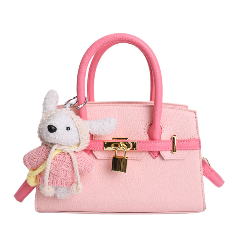 Women's Large Capacity Shell Fashionable Stylish Commuter Textured Small Square Bag