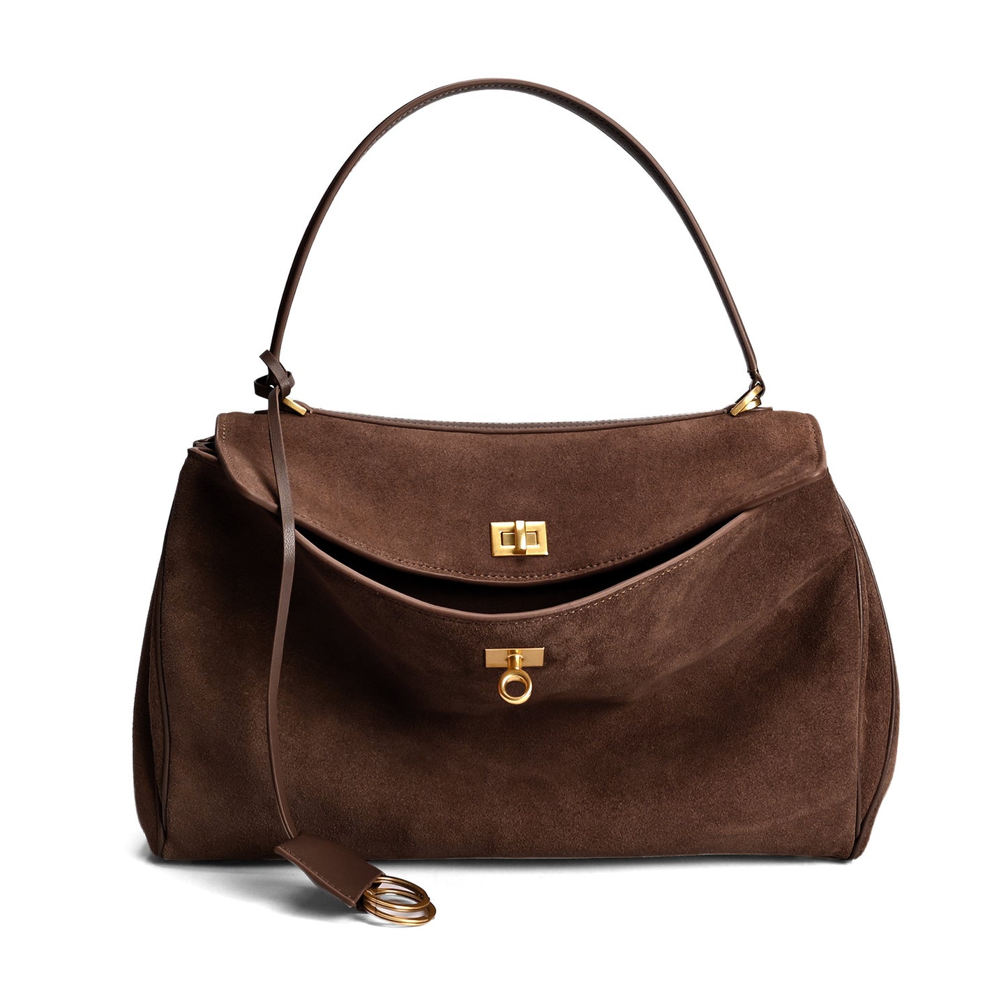 Women's Frosted Cowhide Underarm Leisure Commute Kelly Genuine Lock