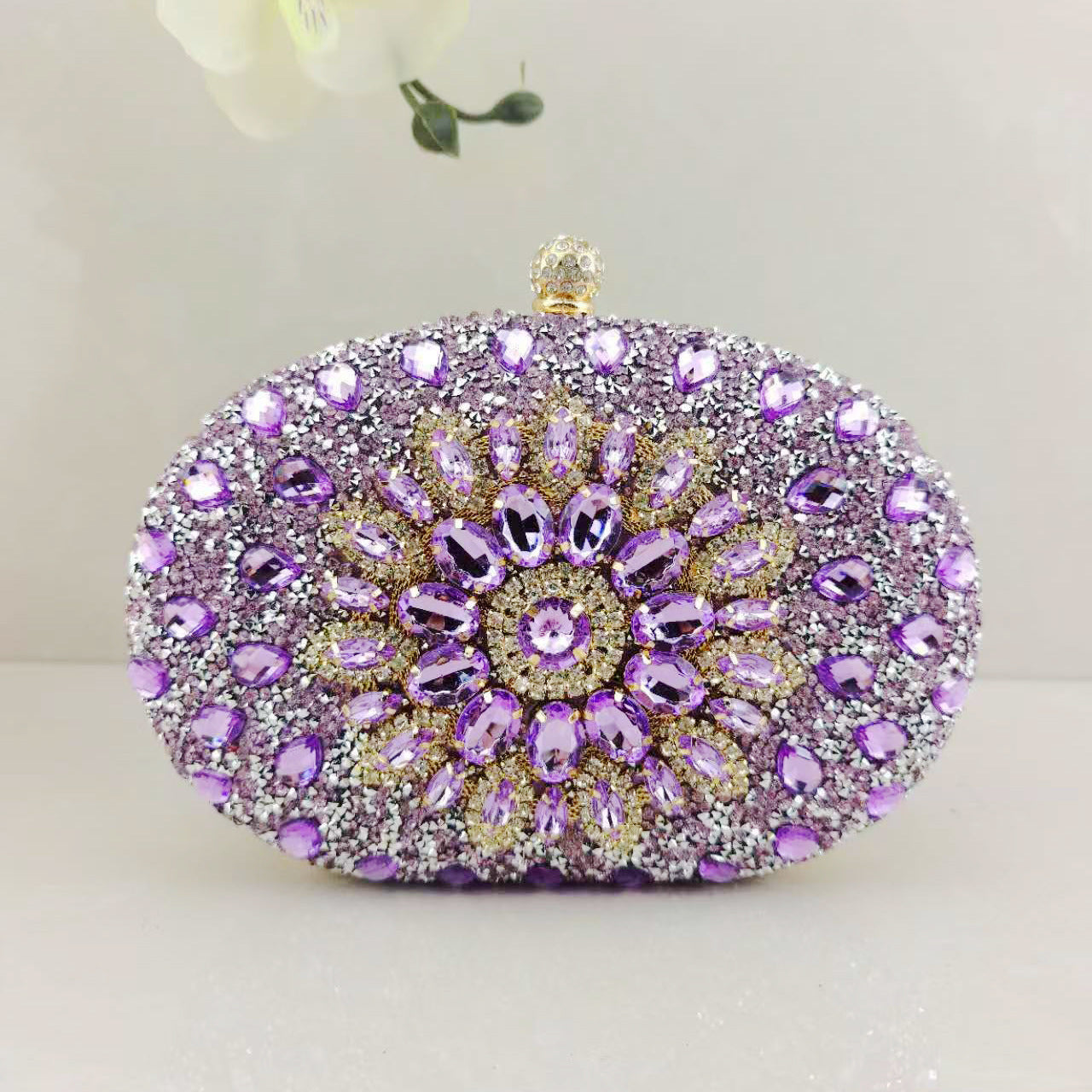 Diamond Texture Dress Banquet Party Match Metal Bags