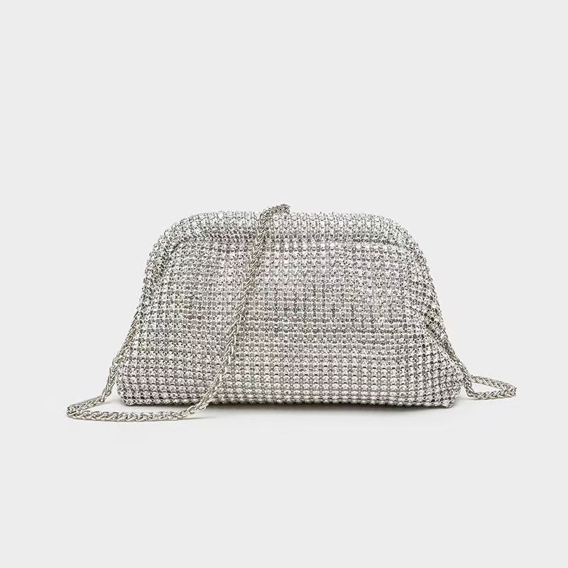 Women's Fashionable Diamond French Shiny Banquet Cloud Women's Clutch