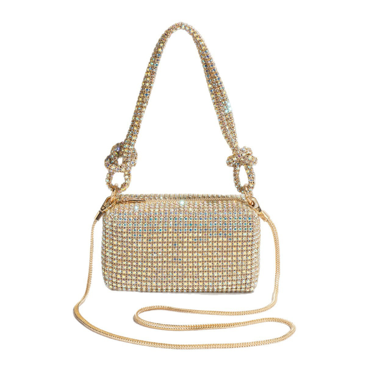 Elegant Full Diamond Rhinestone French Lady Chain Handbags