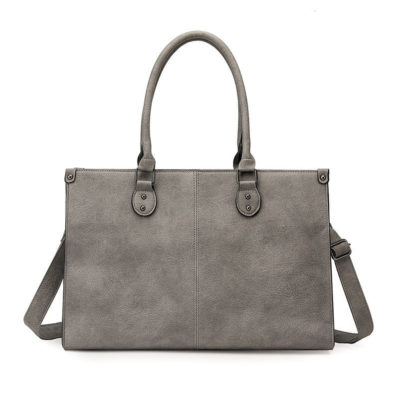 Global Purchase Business Simplicity Unisex Large Capacity Computer Retro Women's Shoulder Bag