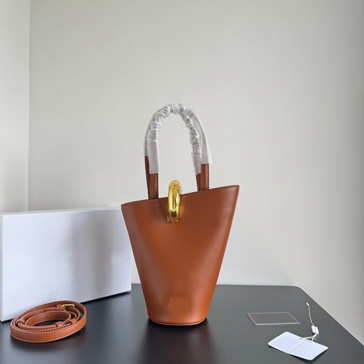 Women's Bracelet Straw Woven Gold Vegetable Basket Women's Shoulder Bag