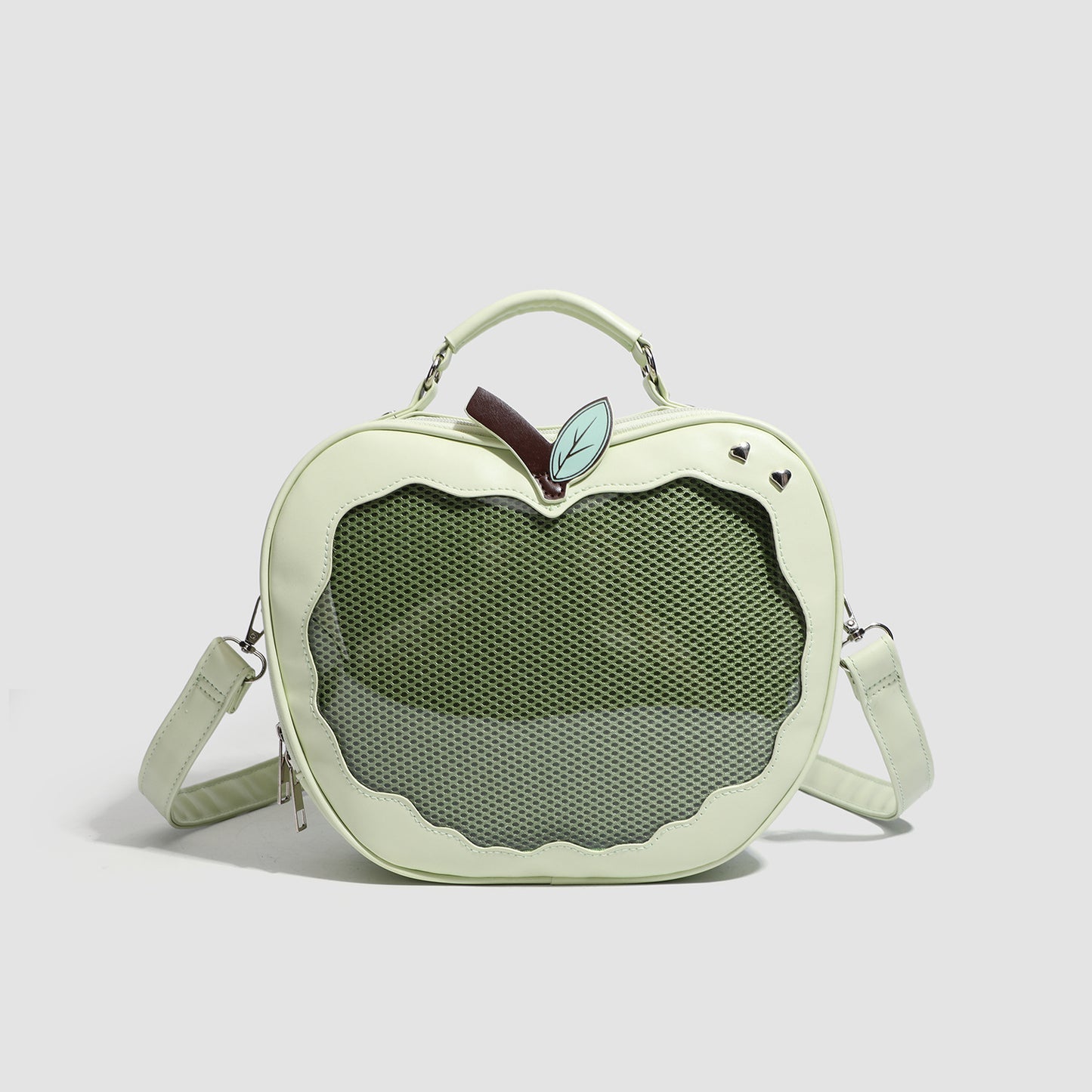Apple Portable College Style Bar Cartoon Transparent Backpacks
