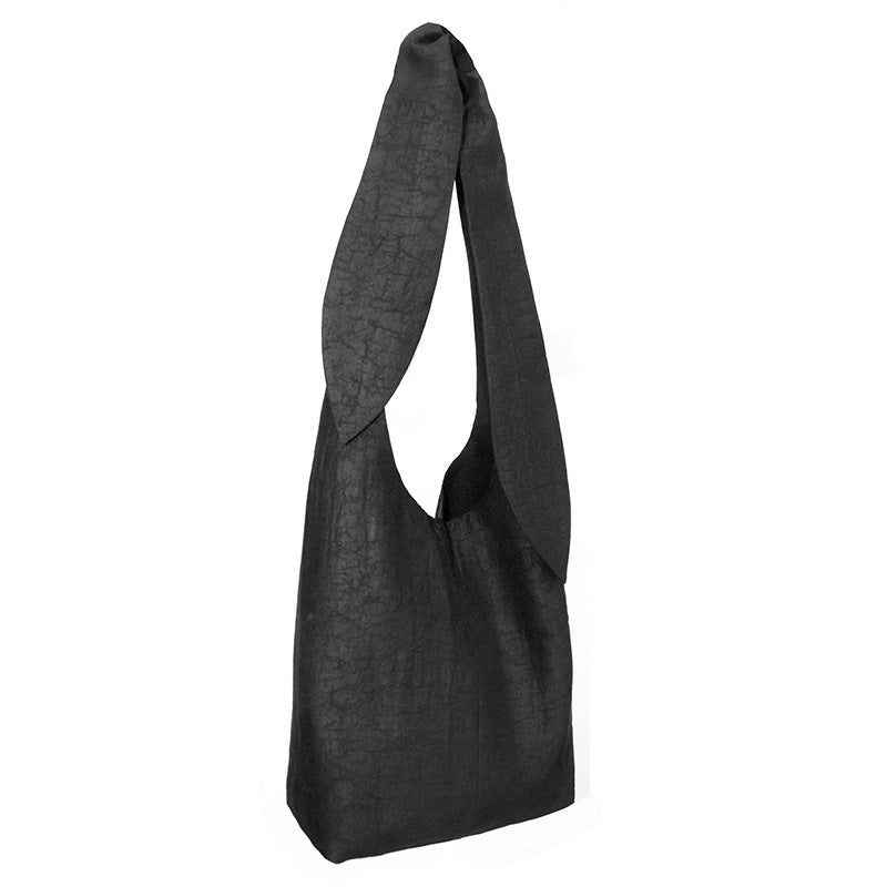 Women's Black Turtle Pattern Adjustable Artistic Personality Bow Women's Shoulder Bag