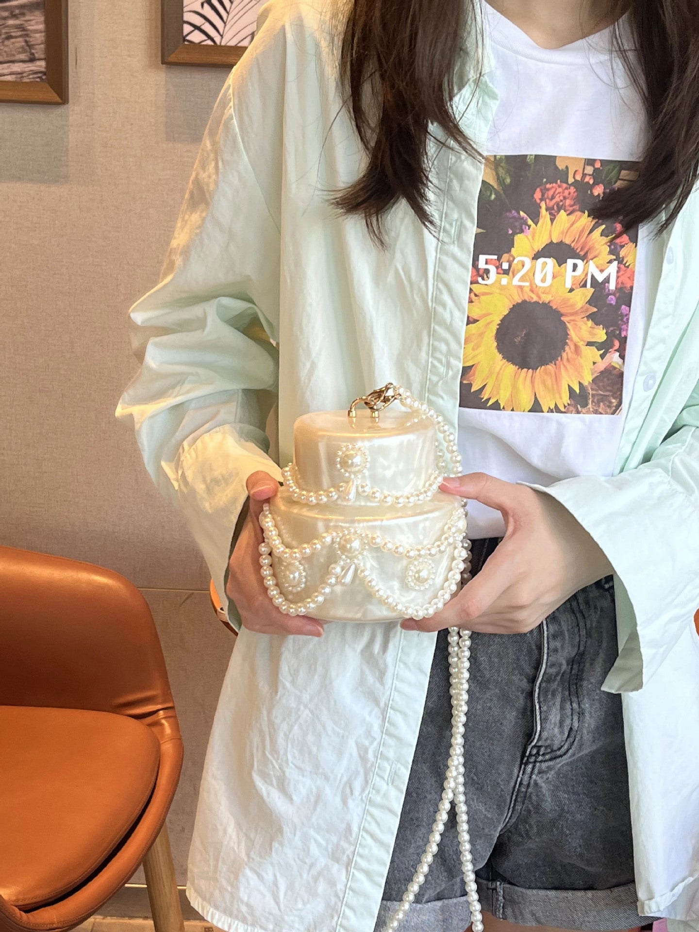 Water Drop Heart Shape Flowing Color Bags