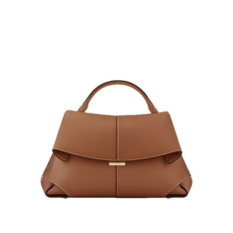 Women's French Smile Niche Genuine Leather High-grade Women's Messenger Bag
