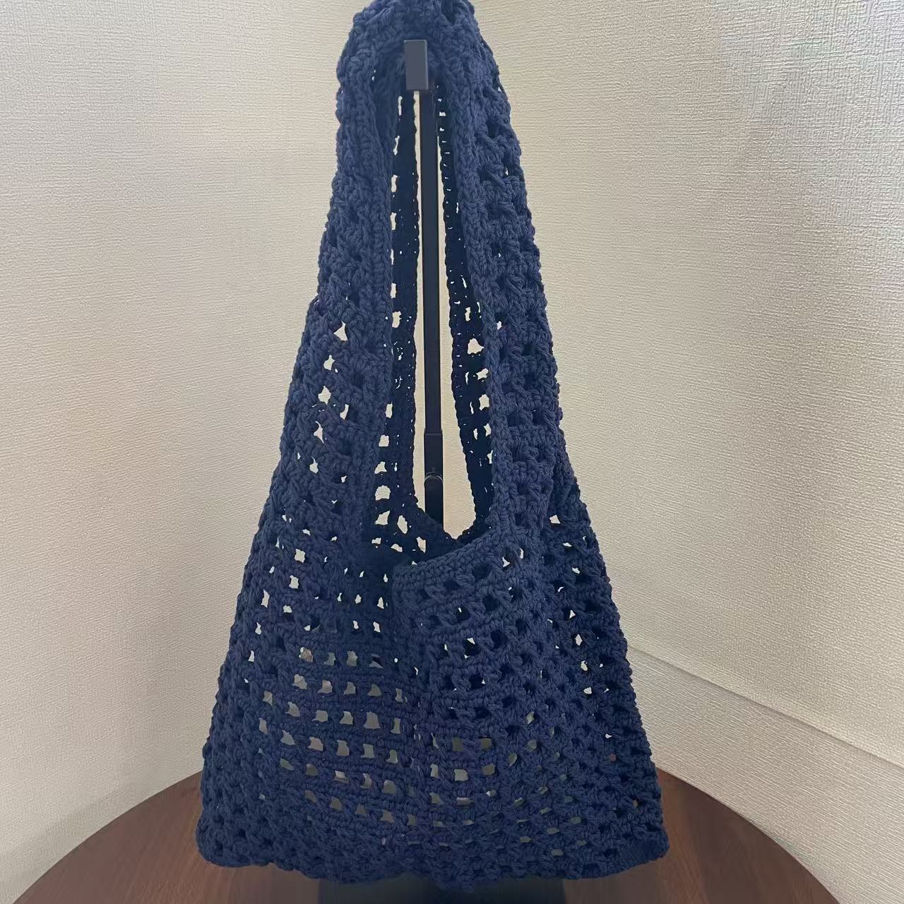 Women's Commuter Woven Hollow Out Knitted Mesh Beach Bags