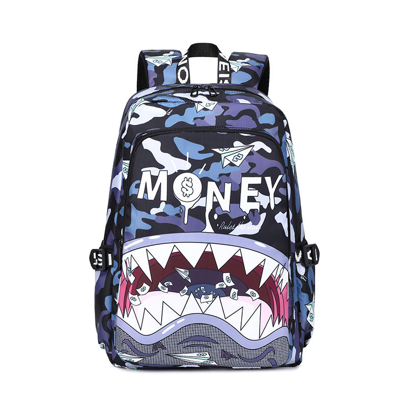 Shark Full Printed Secondary Lightweight Large Primary School Bag