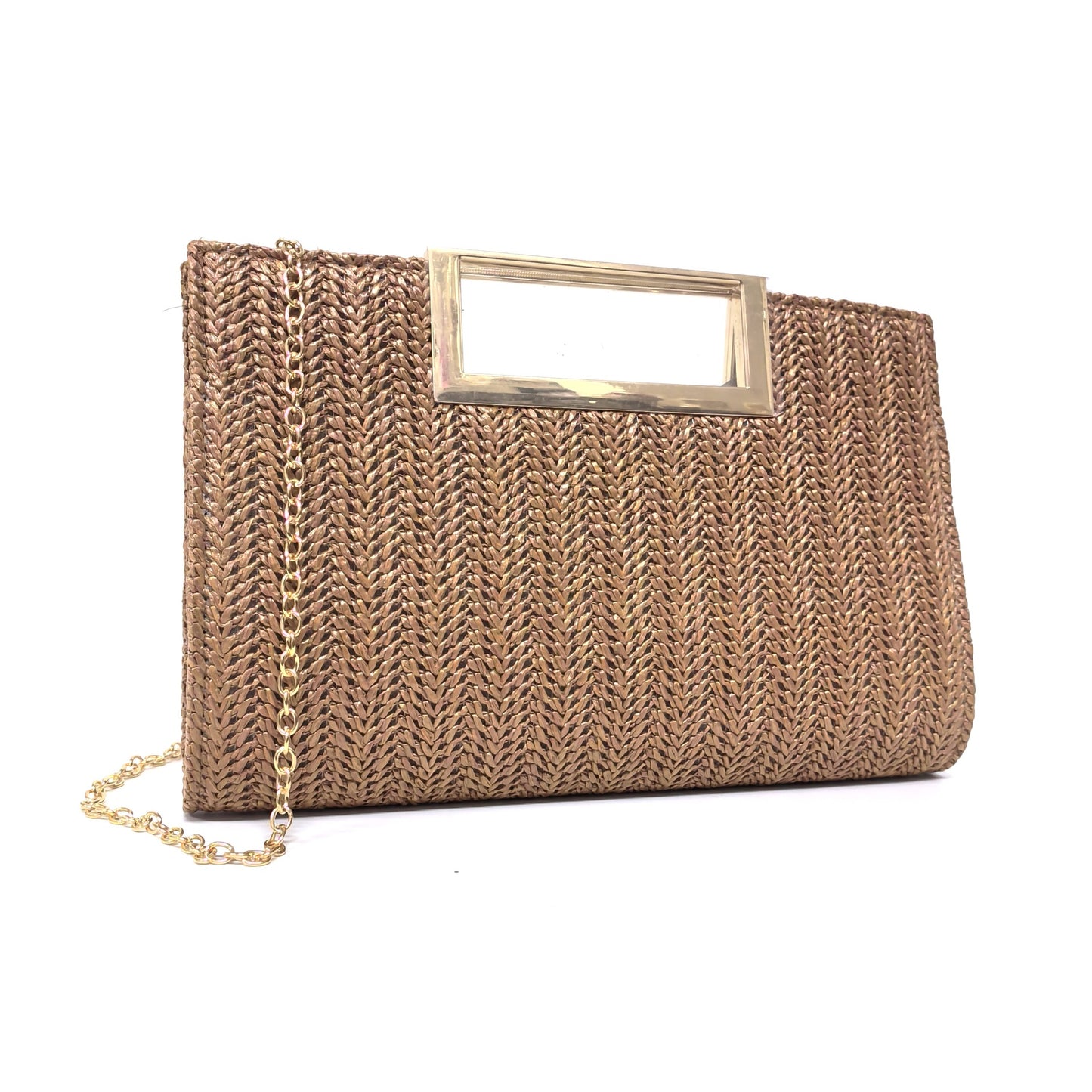 Women's Summer Straw Woven Simple Fashion Hardware Buckle