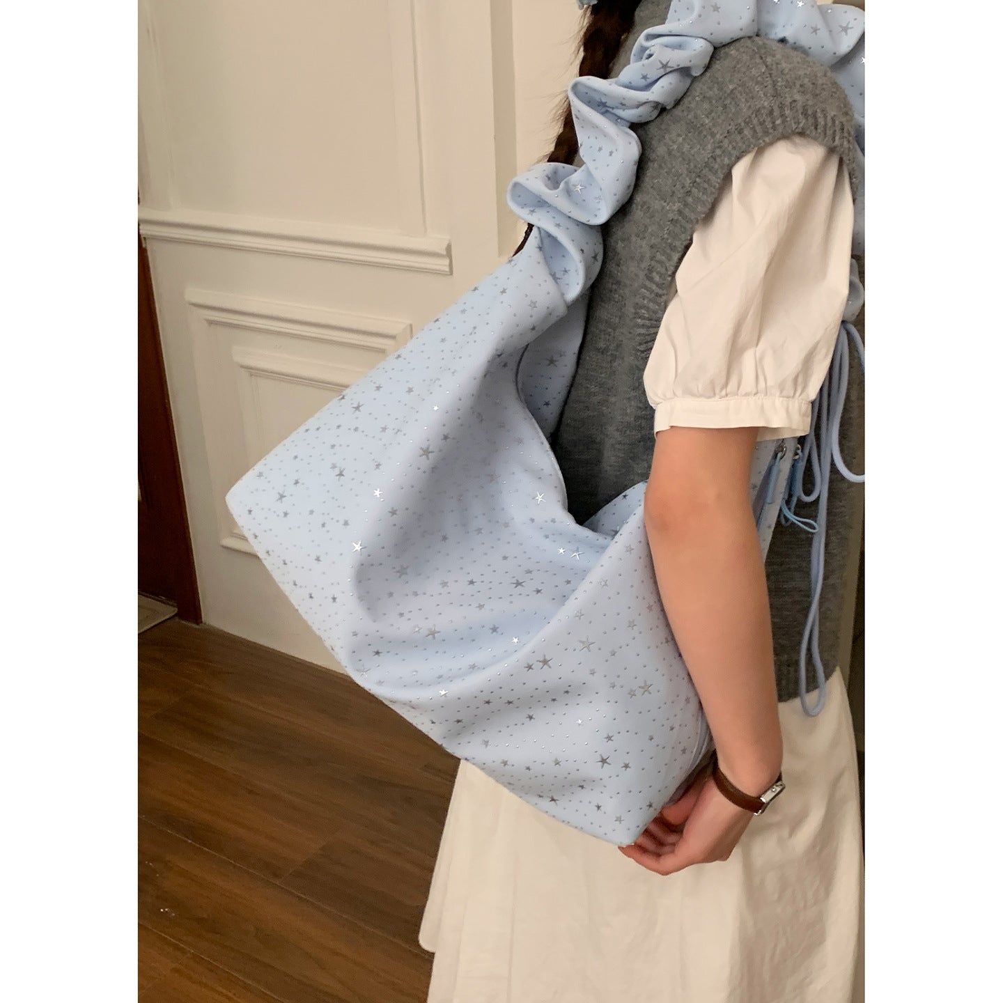 Women's Korean Style Large Capacity Underarm Fashion Tote Bag