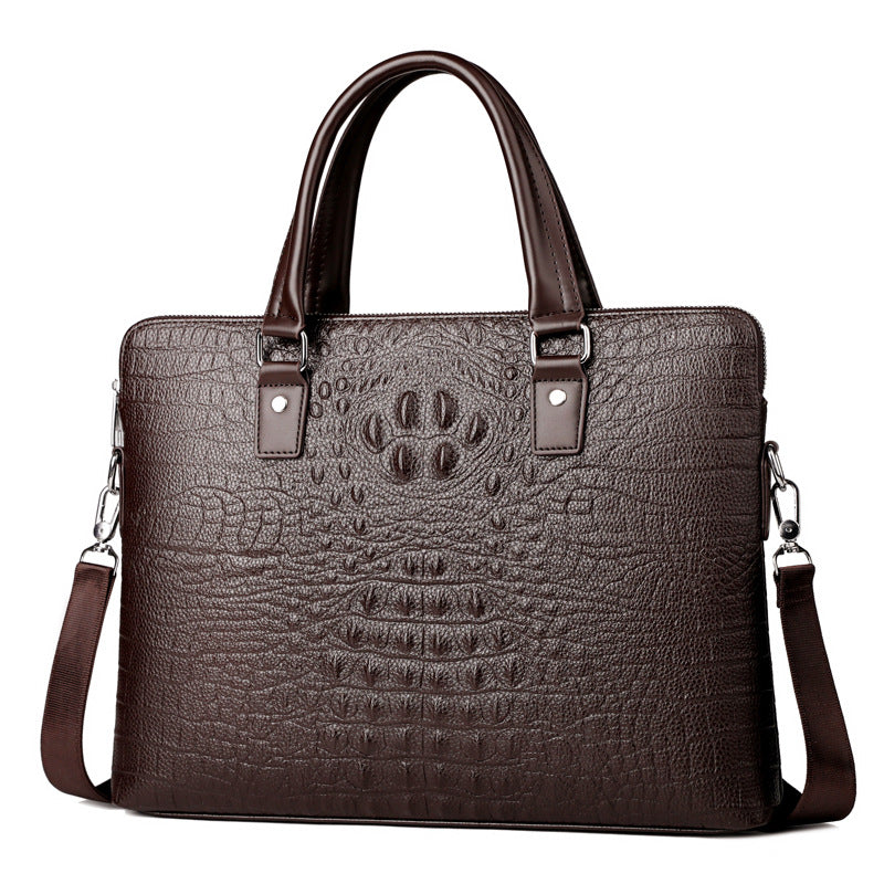 Men's Business Fashion Conference Crocodile Pattern Leather Men's Briefcases