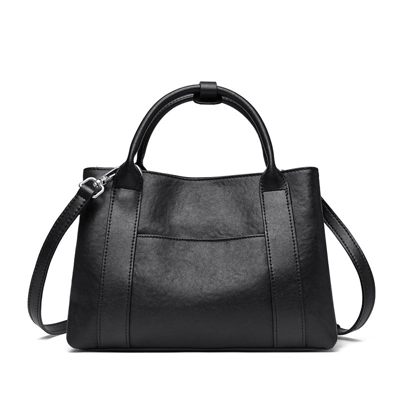Women's Large Capacity Totes First Layer Cowhide Leather Women's Handbag