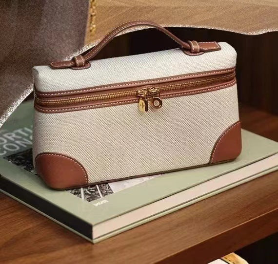 Women's Original Leather Lunch Box First Layer Cowhide Bags