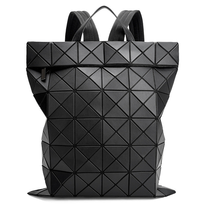 Women's Personality Rhombus Large Capacity Trendy Cool College Student Schoolbag