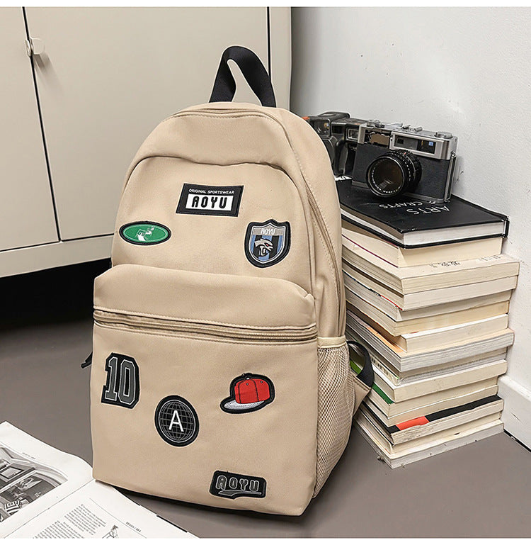 Style Good-looking Trendy Cool College Couple Junior Lightweight Large Leisure Backpack