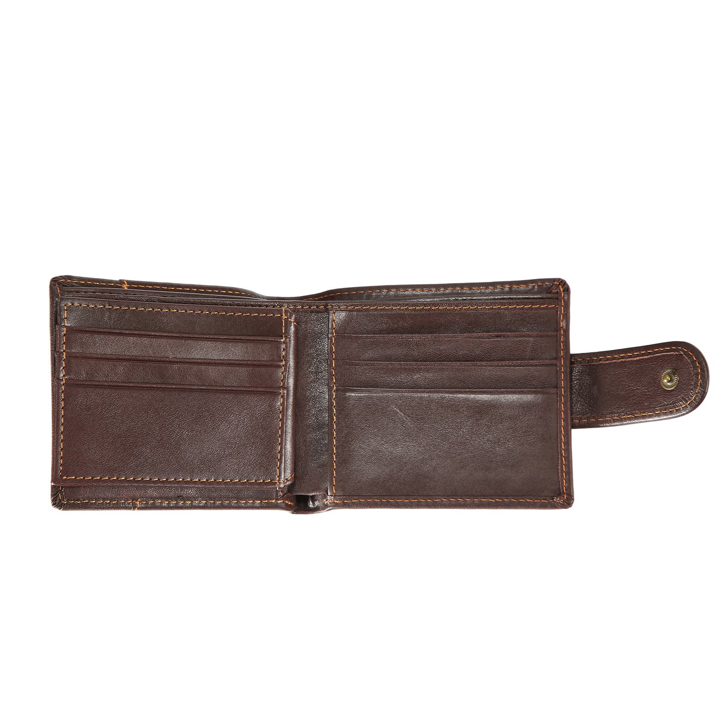 Men's Layer Cowhide Short Genuine Leather Fashion Folding Multiple Slots Large Coin Purses