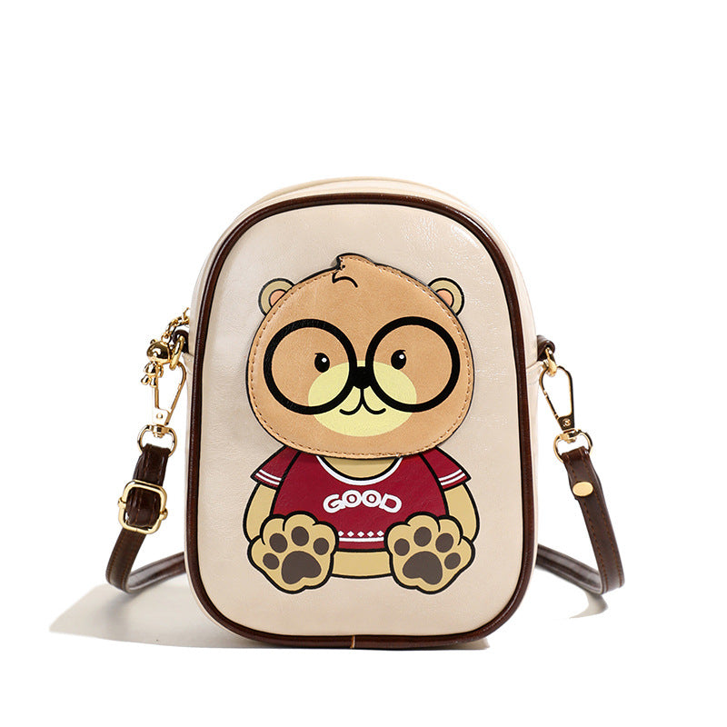 Women's Cartoon Bear Mobile Fashion Cute Mini Women's Messenger Bag