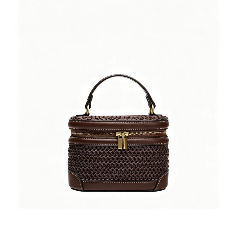 Trendy Meal Box Niche High Sense Straw Hand Women's Clutch