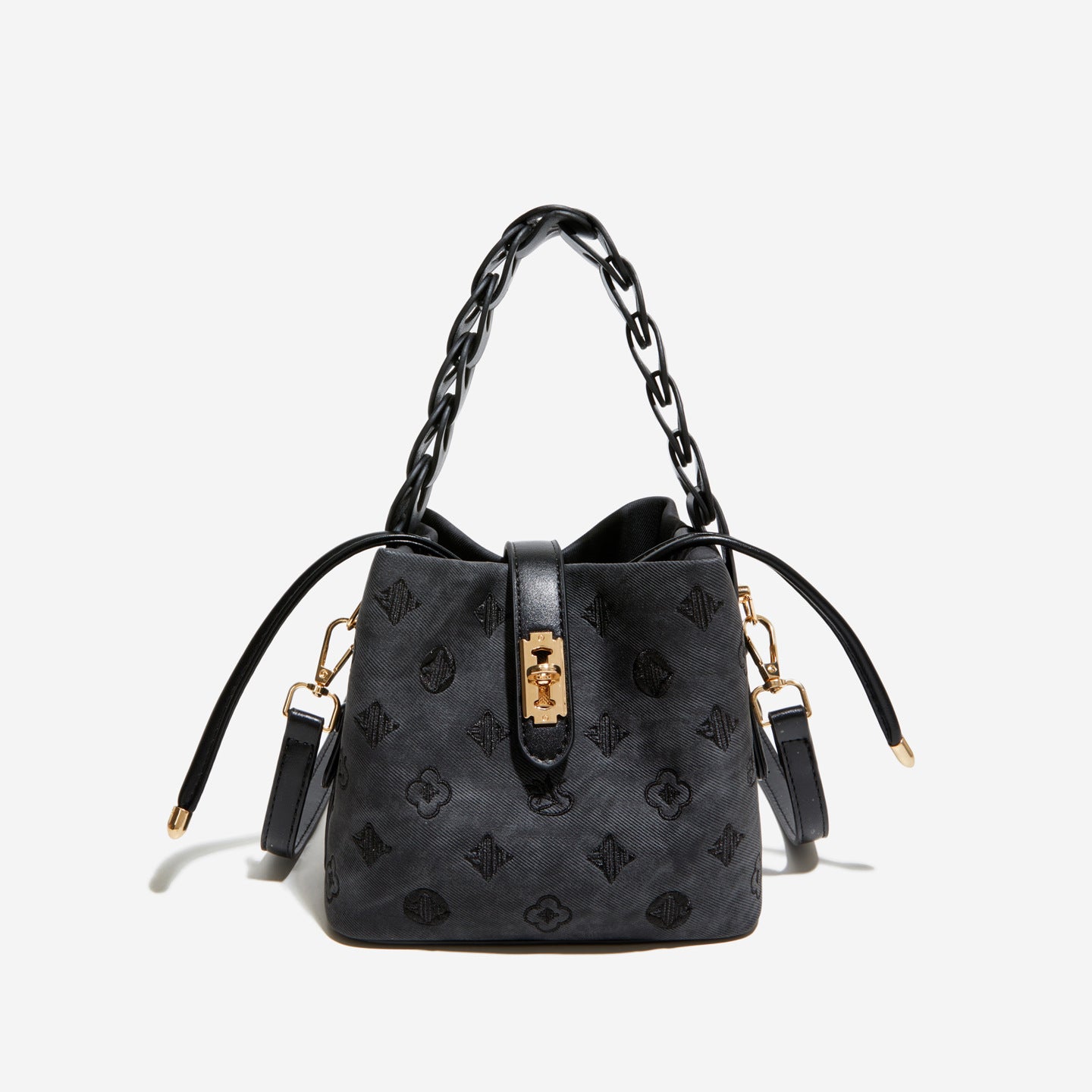 Women's Fashion Embossed Commute High Sense Bucket Bags