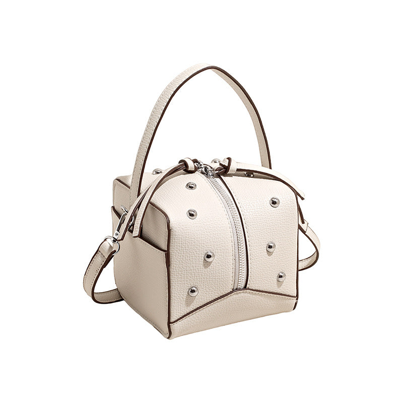 Women's Rivet Boston Korean Commuter Mini Portable Retro Bags