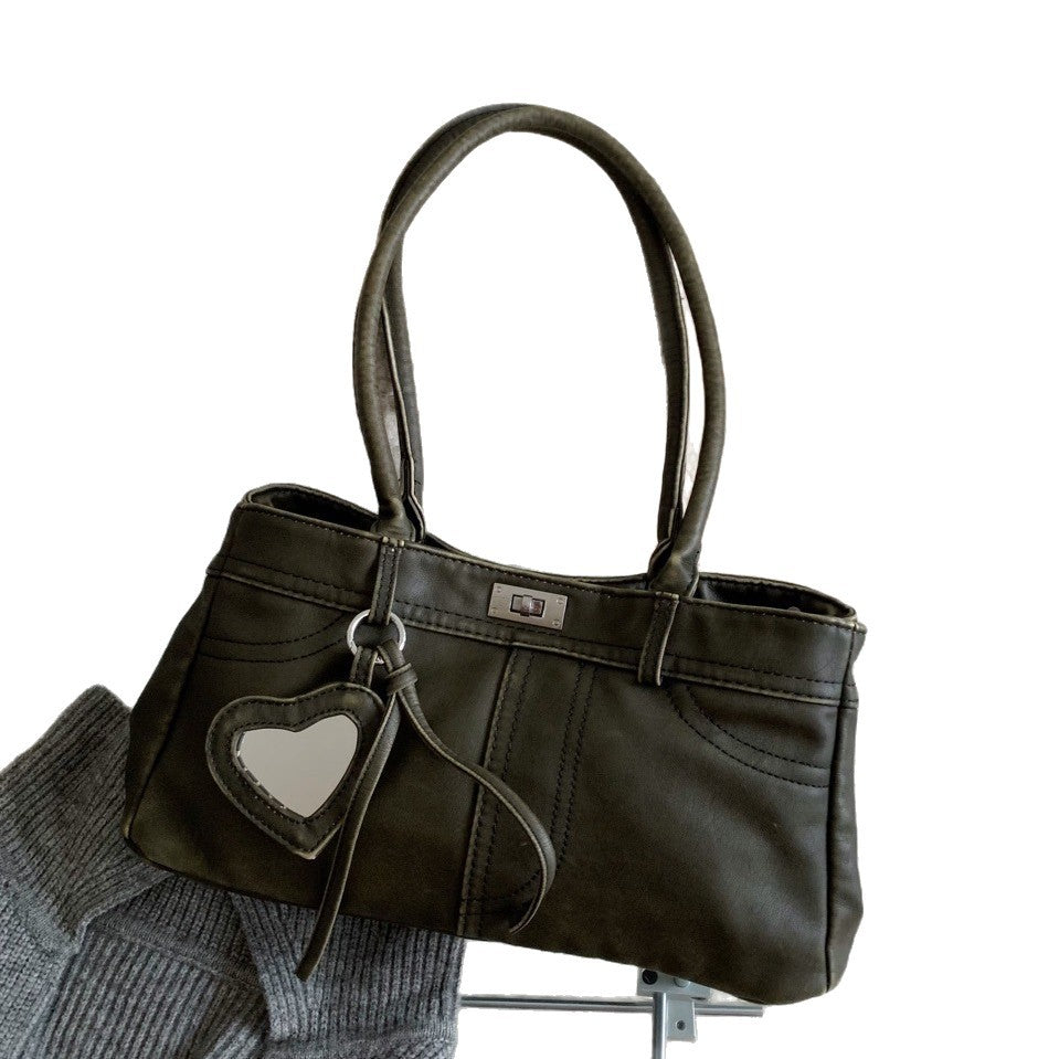Retro Elegant High-grade Fashion Simple Large Capacity Everyday Joker Women's Shoulder Bag