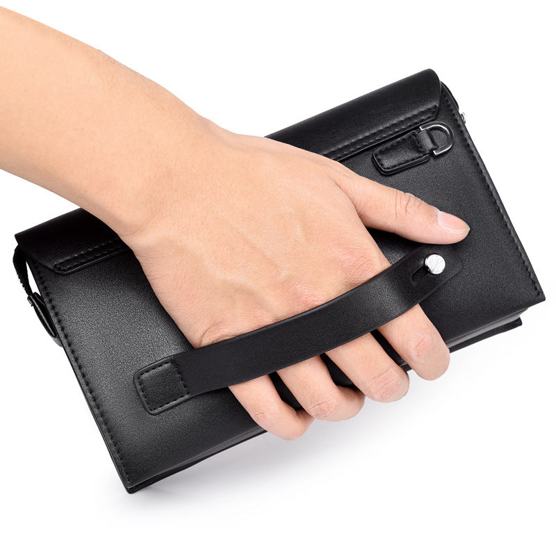 Men's Kangaroo Business Password Leather Multiple Slots Lock