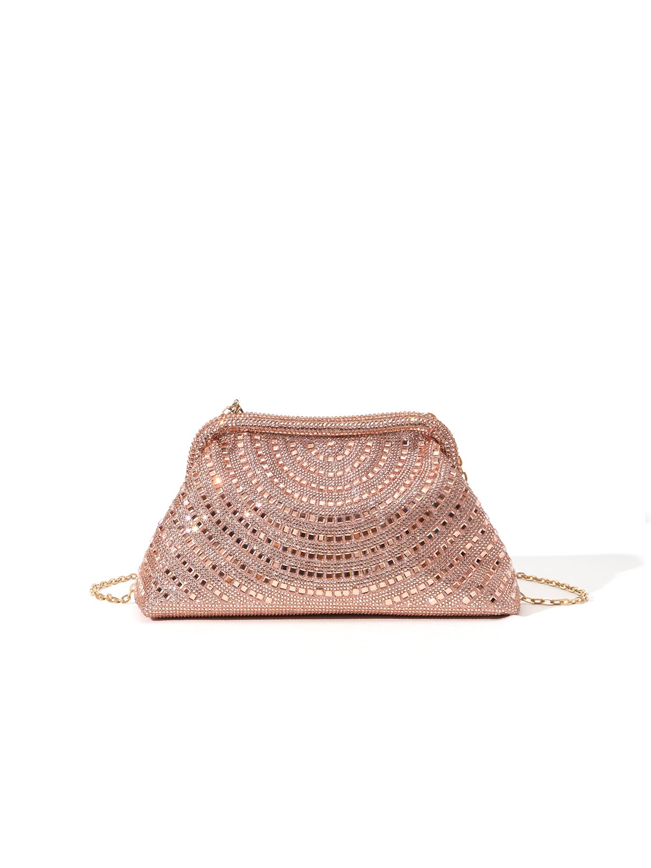 Women's Full Diamond Hot Drilling Clip Dumpling Cloud Dinner Bag