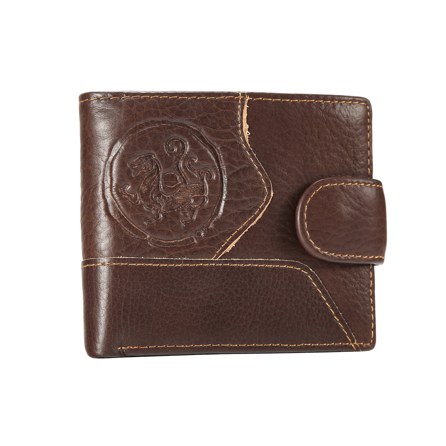 Cowhide Leather Retro Classic Folding Creative Embossed Coin Purses