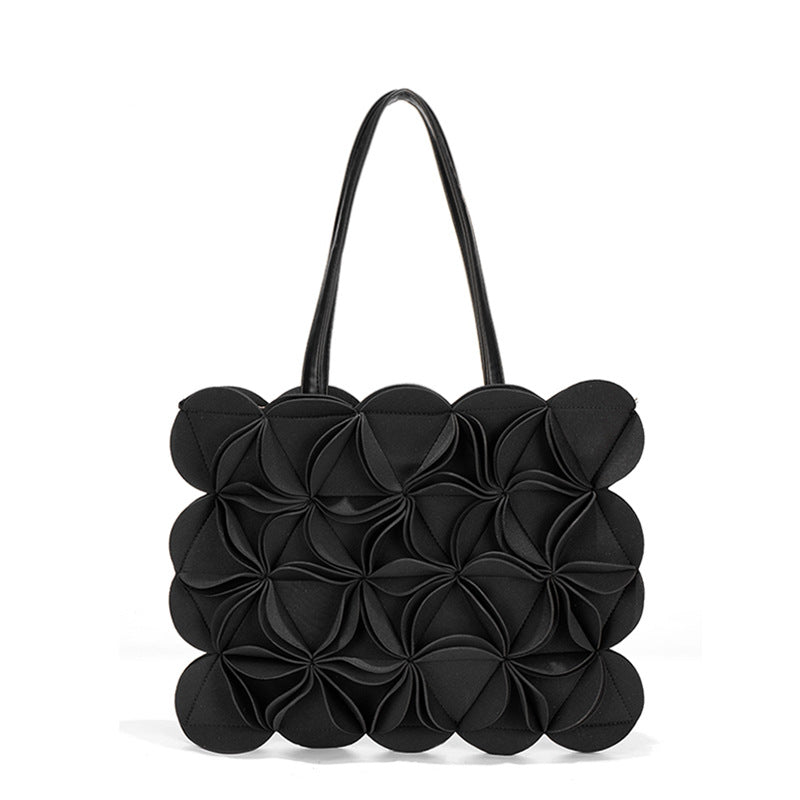 Women's Design High-grade Stitching Three-dimensional Flower Fashionable Women's Shoulder Bag