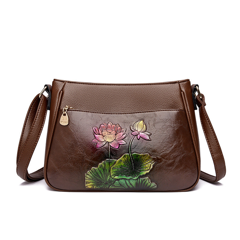 Women's Trendy Ethnic Style Retro Embossing Carved Artistic Bags
