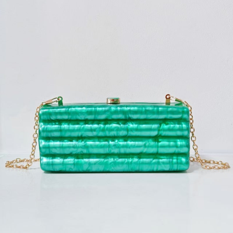 Women's Horizontal Simple Acrylic Solid Color Party Banquet Bags